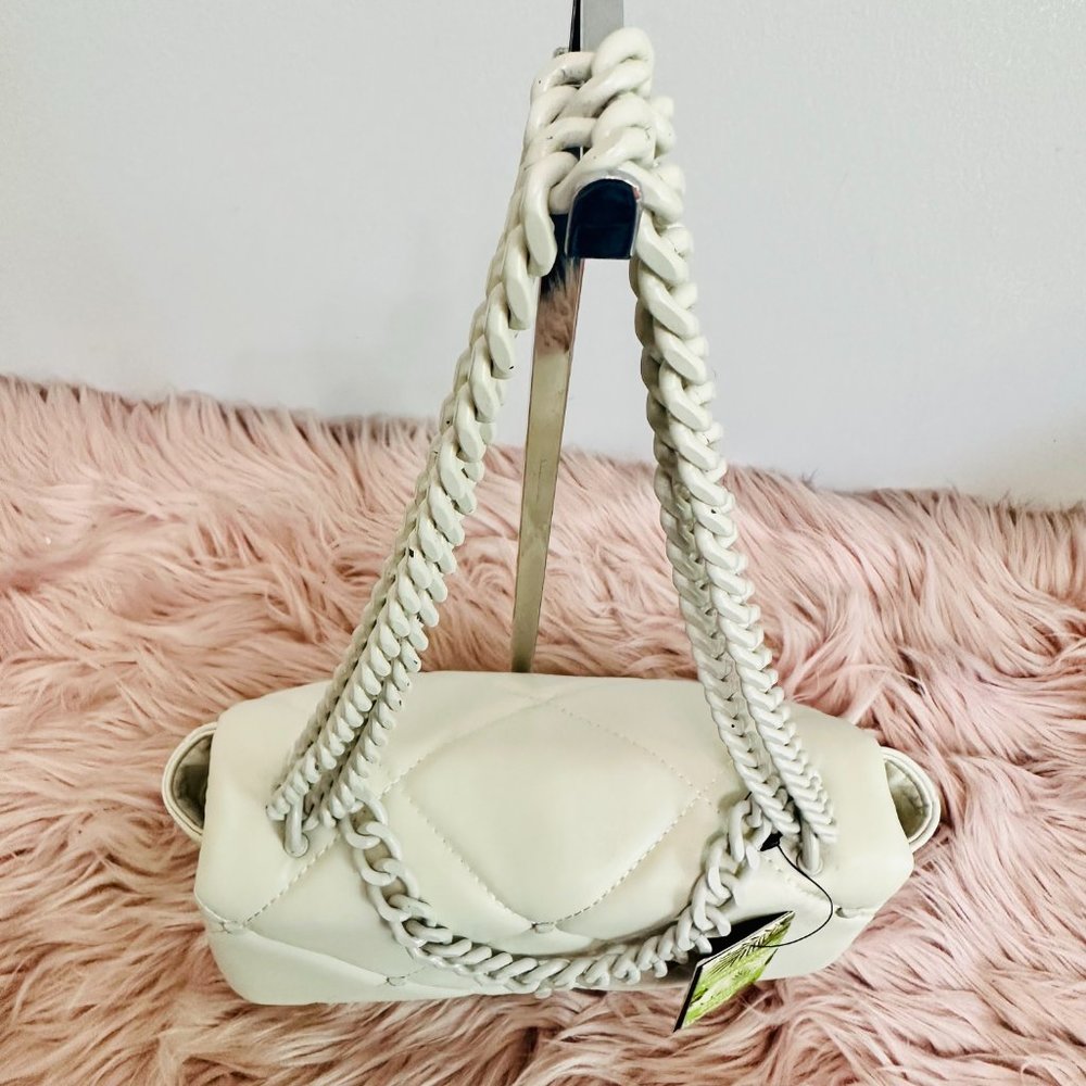 BADGLEY MISCHKA FAUX LEATHER QUILTED STUDDED CROSSBODY SHOULDER BAG - Picture 7 of 12